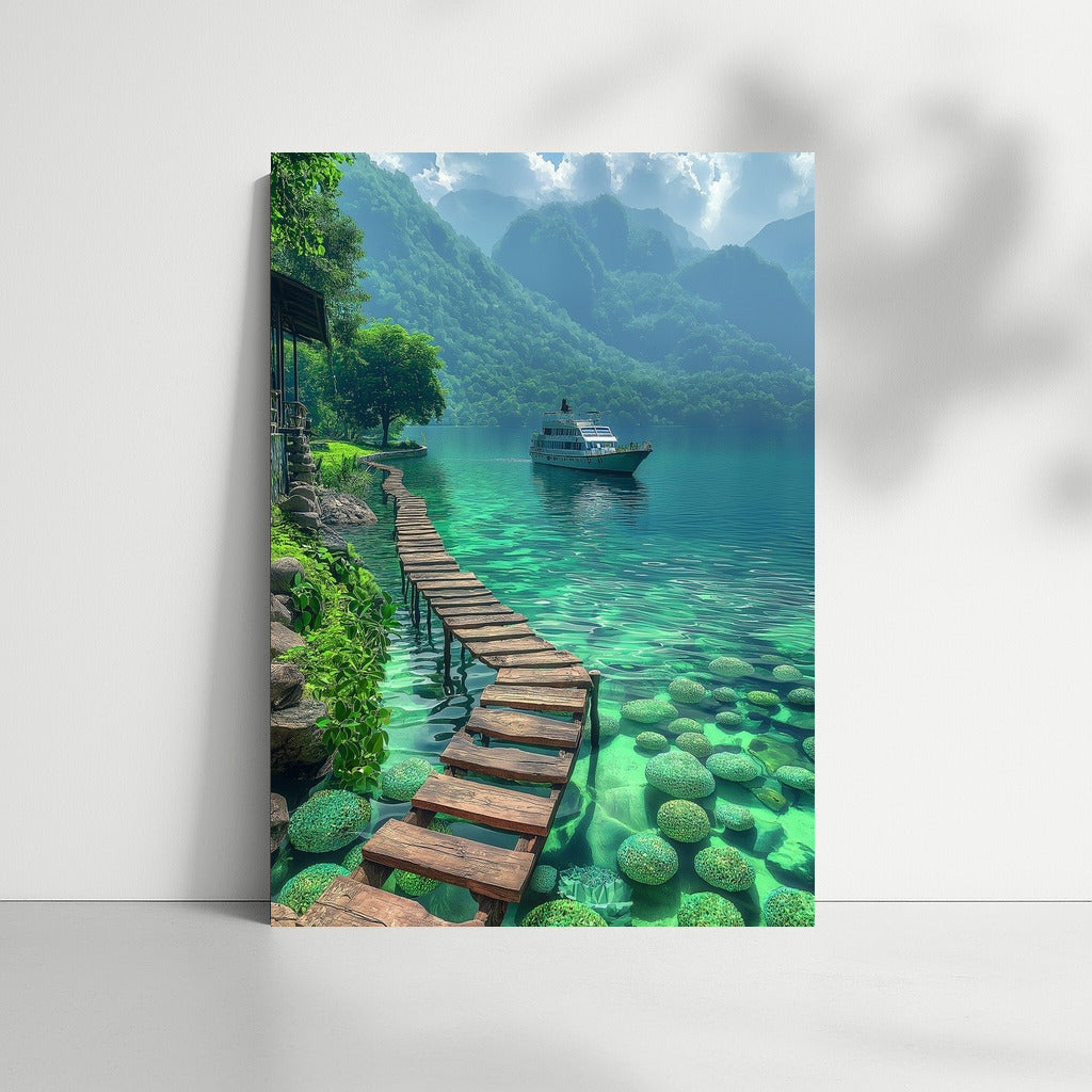 Boat in the Embrace of Blue Dreams