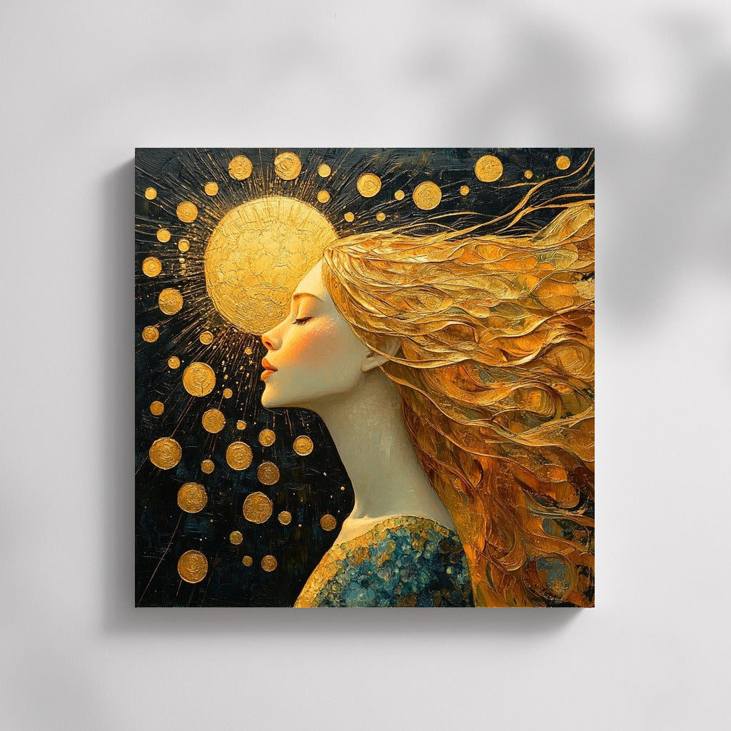 Ethereal Dance of Golden Rays