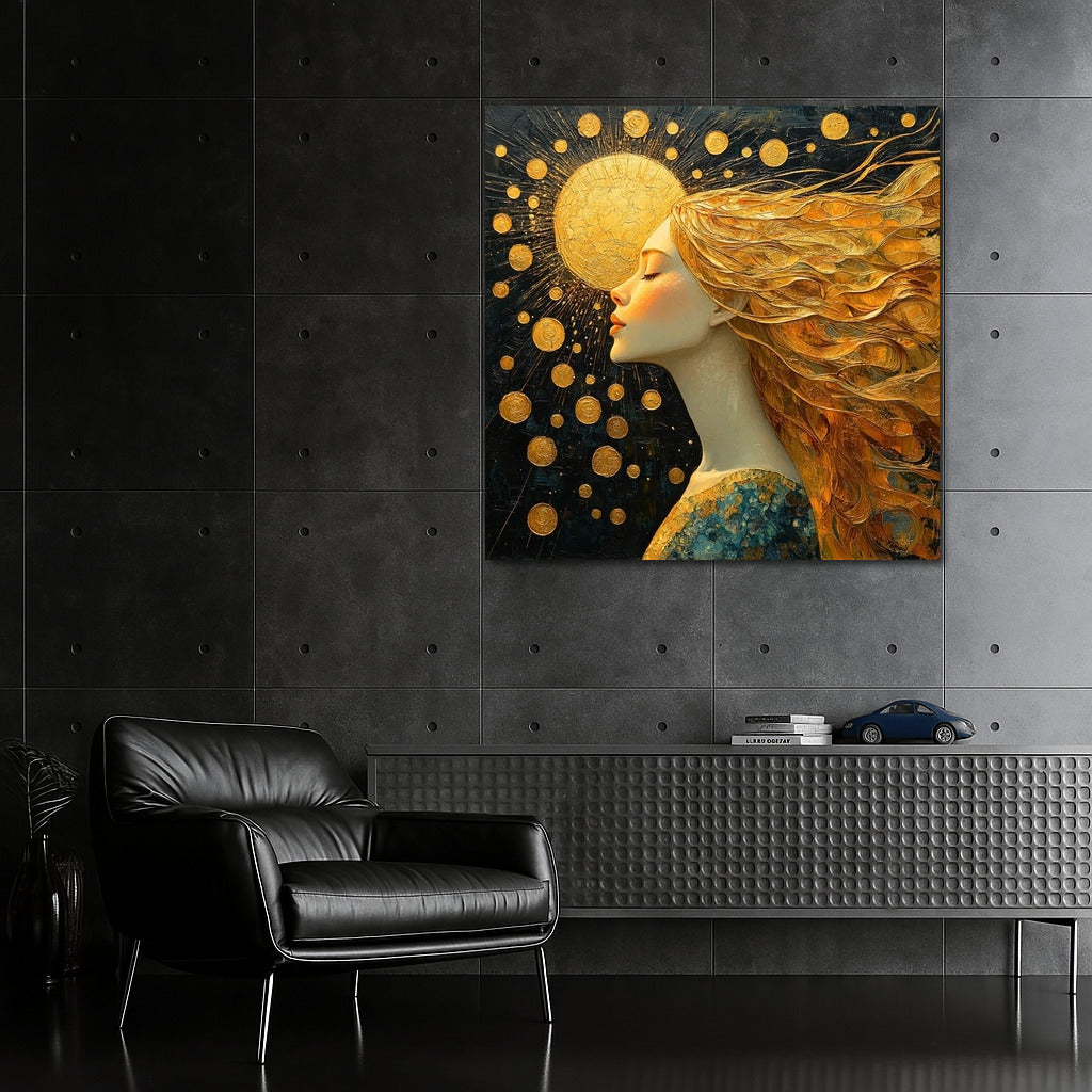 Ethereal Dance of Golden Rays