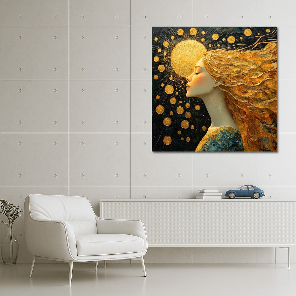 Ethereal Dance of Golden Rays
