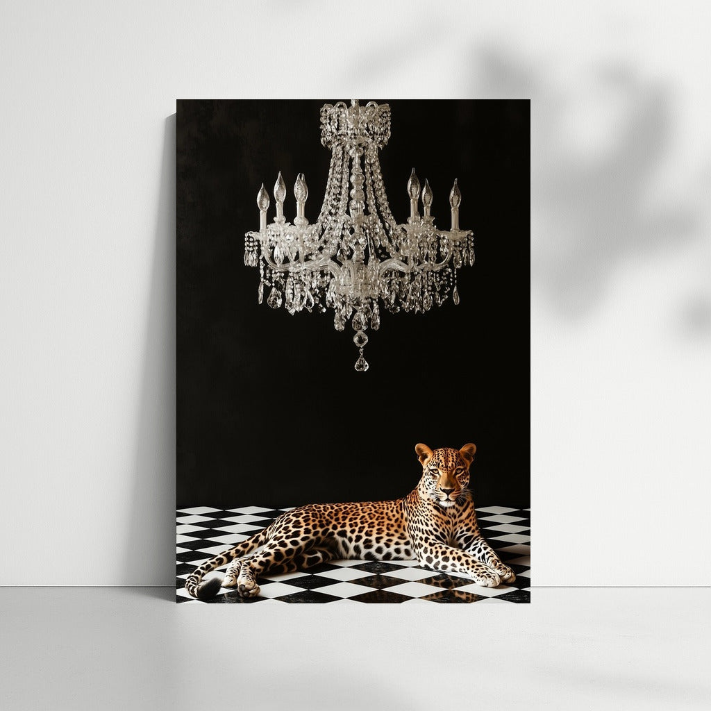 Chandelier and Leopard: The Majesty of Light