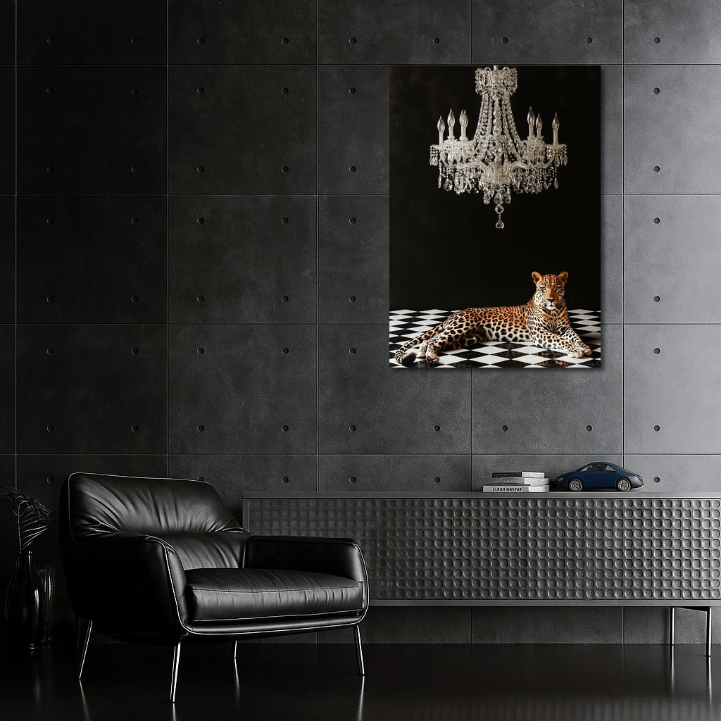 Chandelier and Leopard: The Majesty of Light