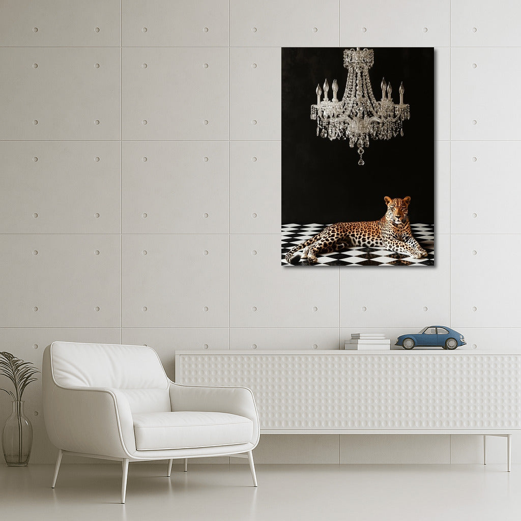Chandelier and Leopard: The Majesty of Light