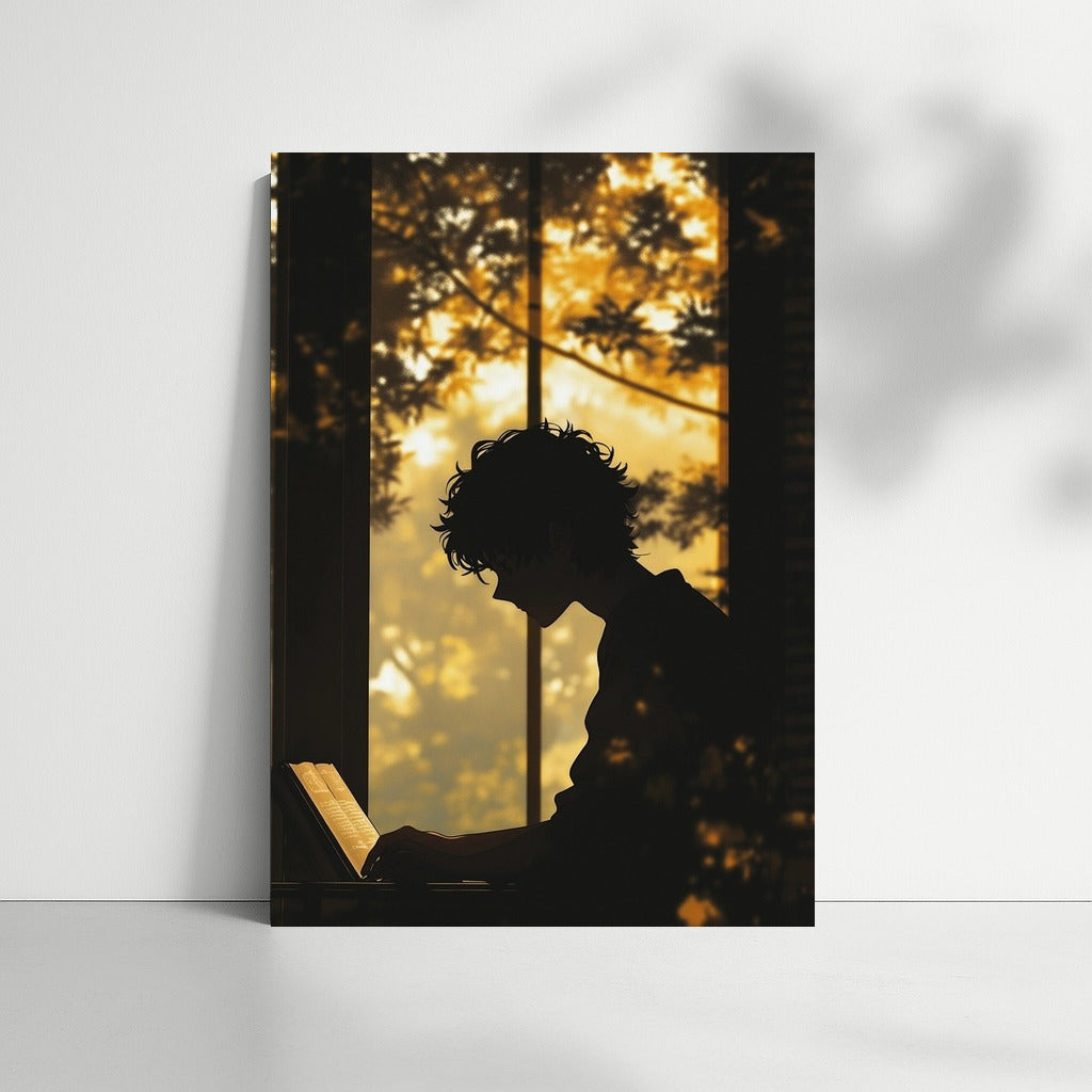 Reading in the Sunset Glow