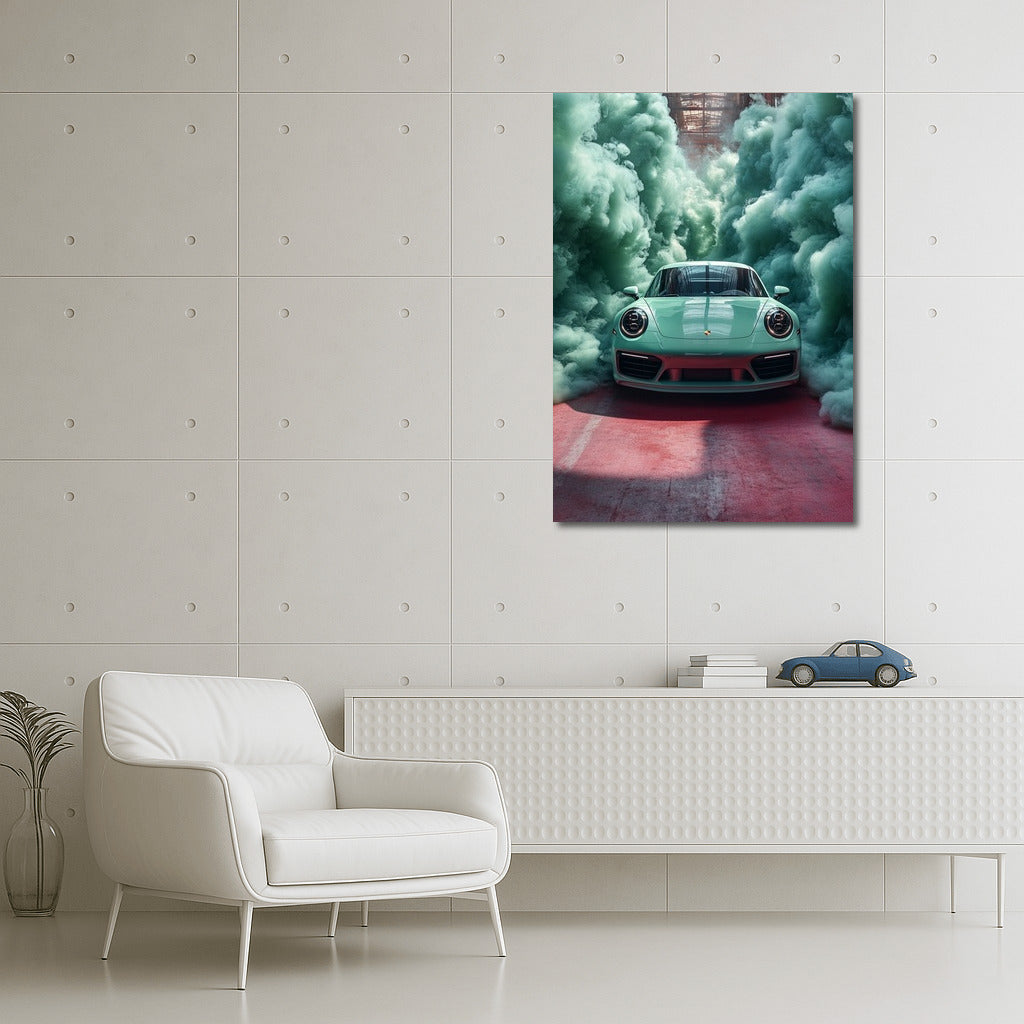 Emerald Rush: Porsche 911 in the Fog