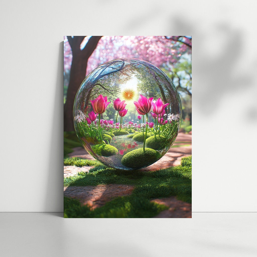 Sunny Ball of Blooming Tulips