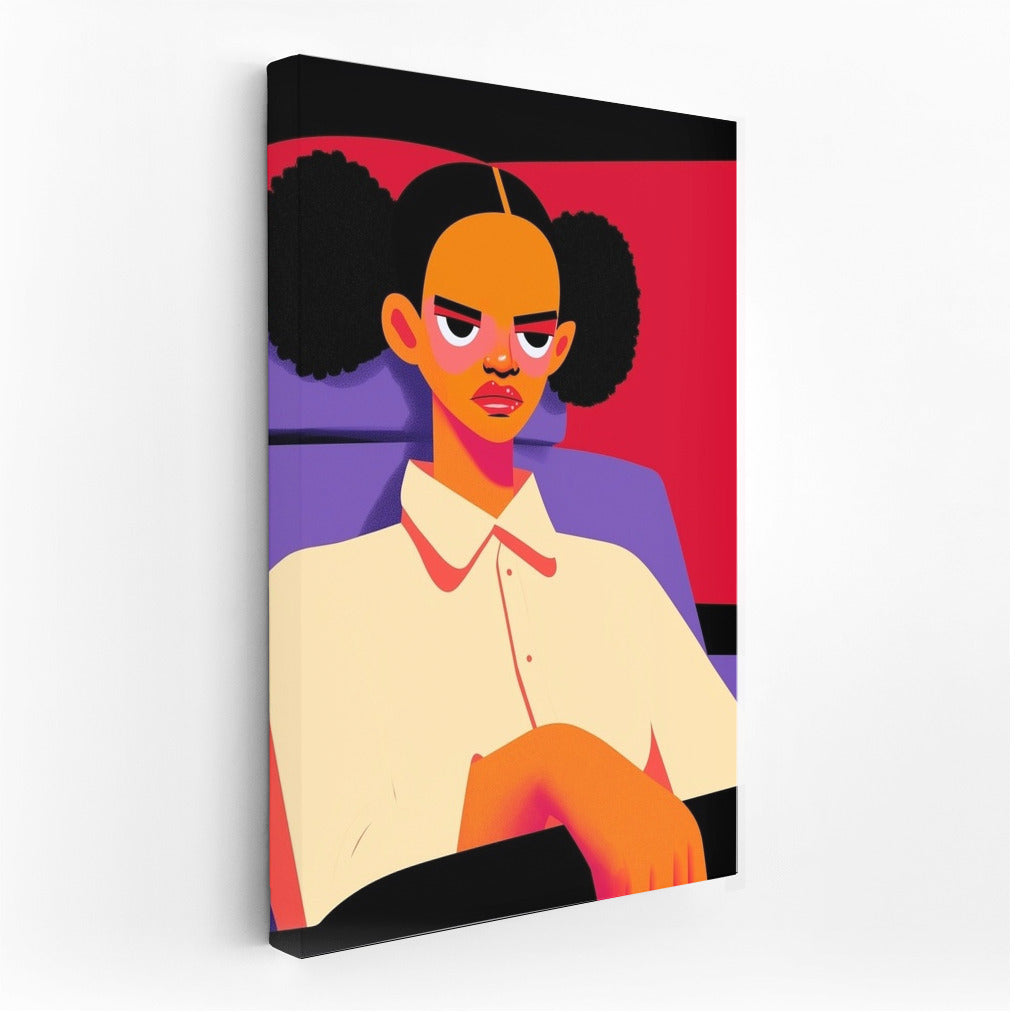 Contrasts in Motion: Girl at the Wheel