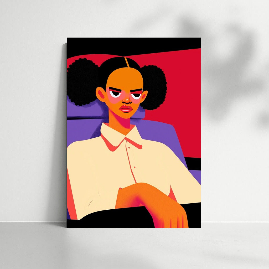 Contrasts in Motion: Girl at the Wheel