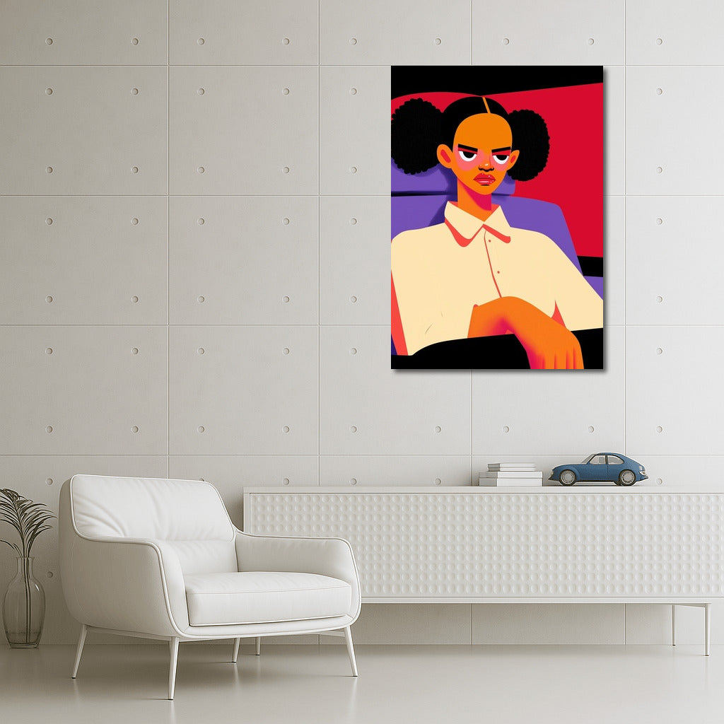 Contrasts in Motion: Girl at the Wheel