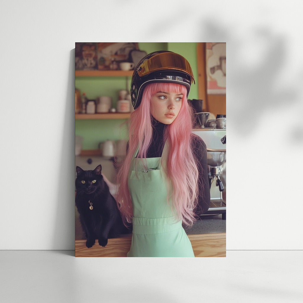 Pink Whisper in the Cafe