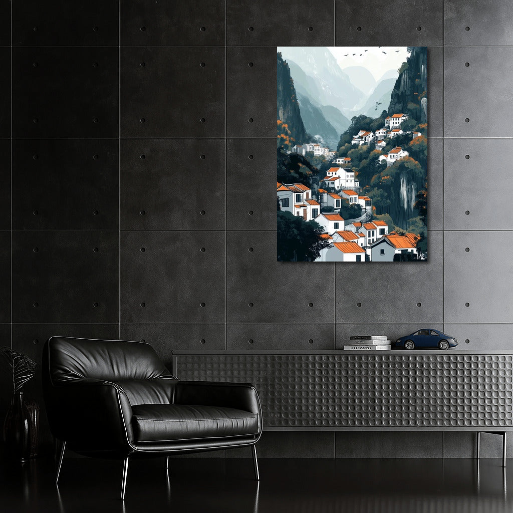 Soaring Dreams Over a Mountain Village
