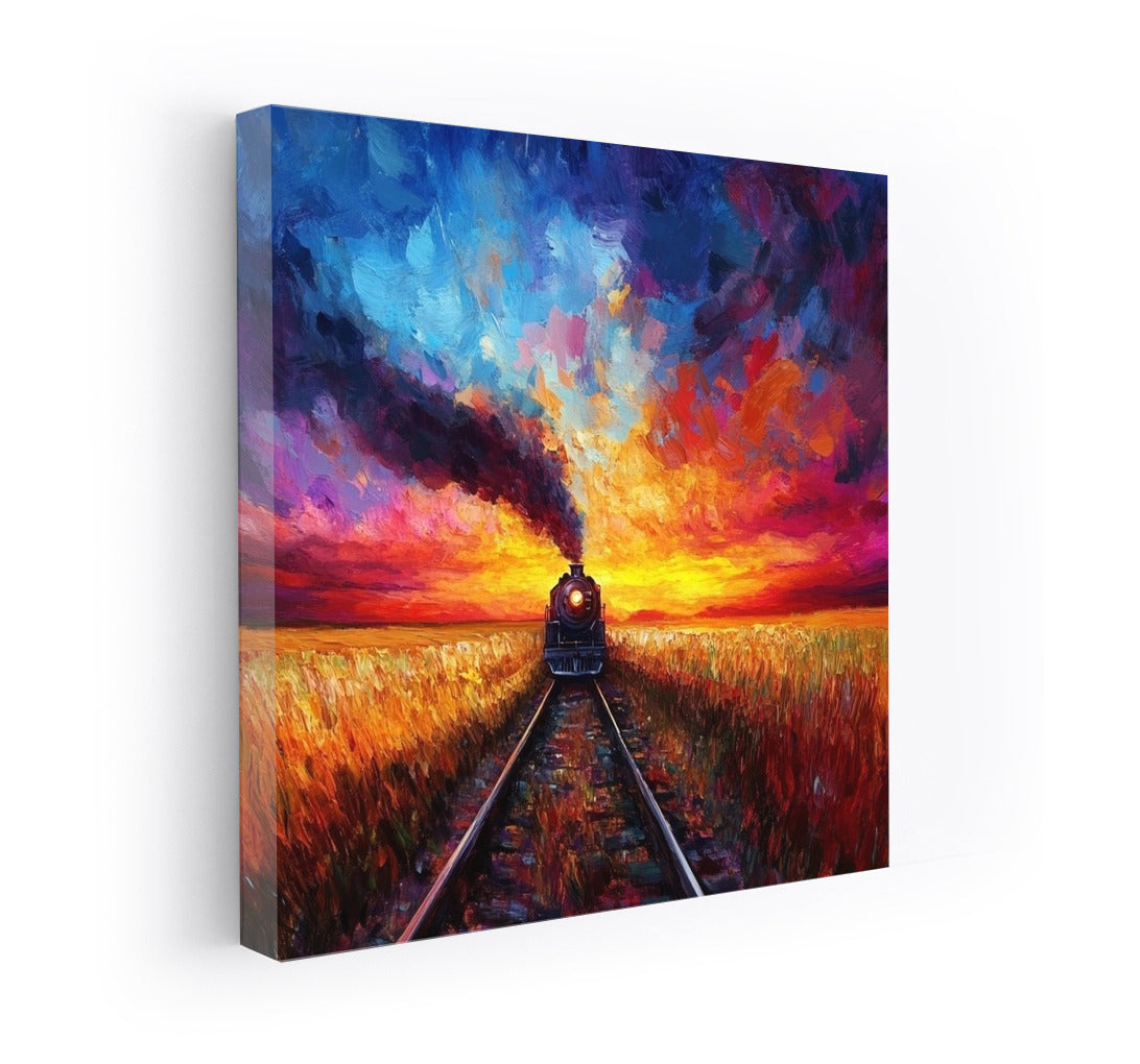 Sunset Express: A Vortex of Colors and Light