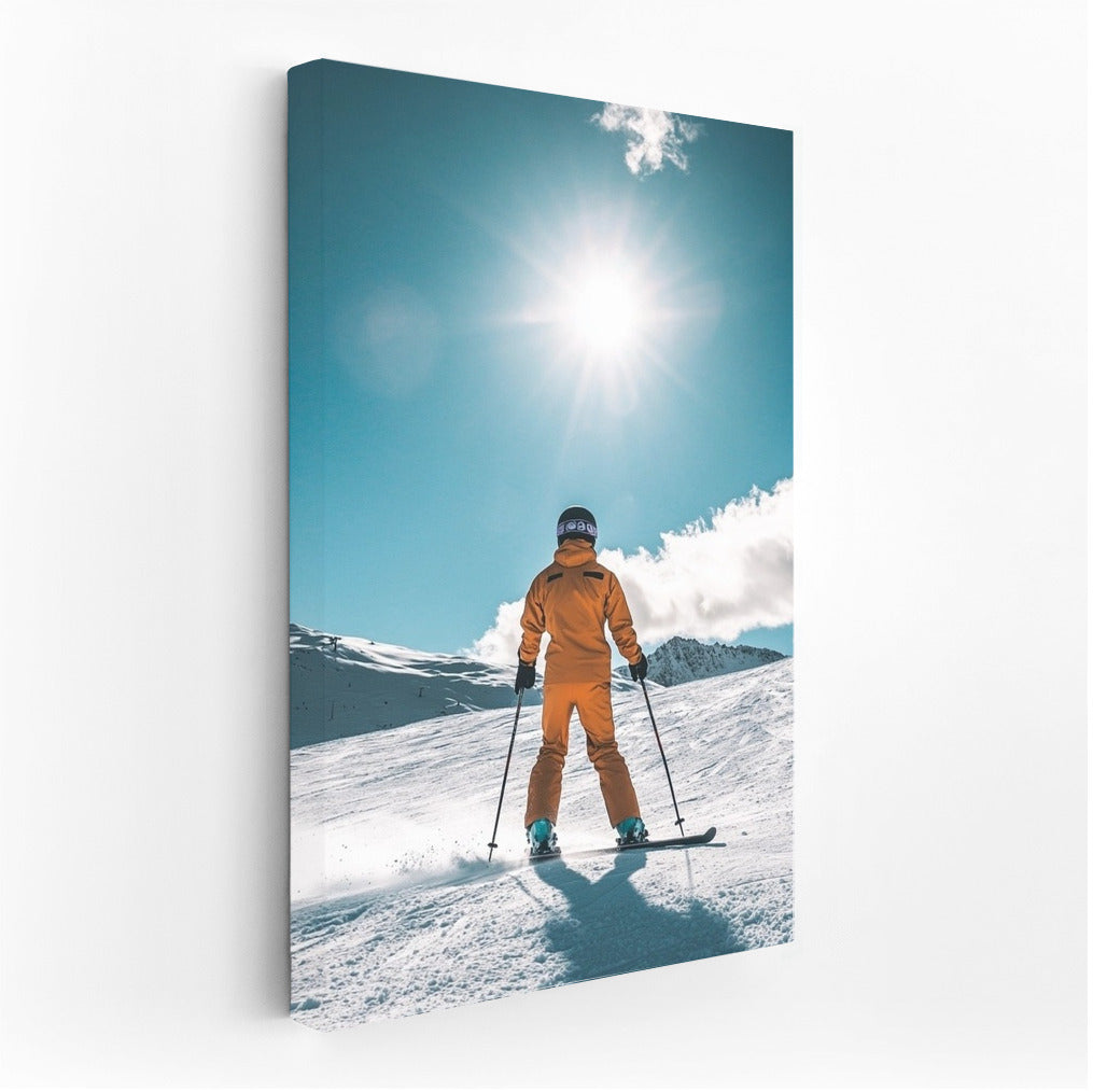 Sunny Flight of the Skier