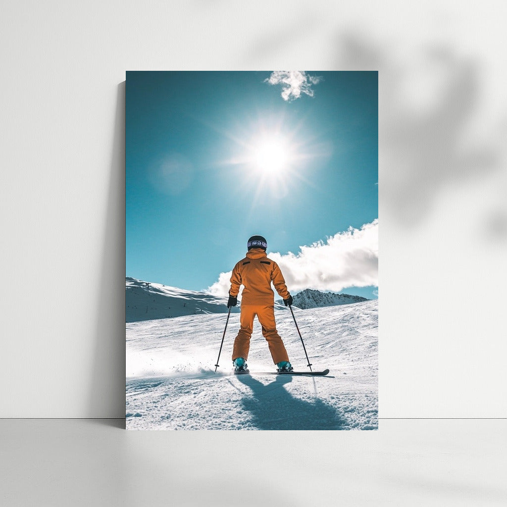 Sunny Flight of the Skier