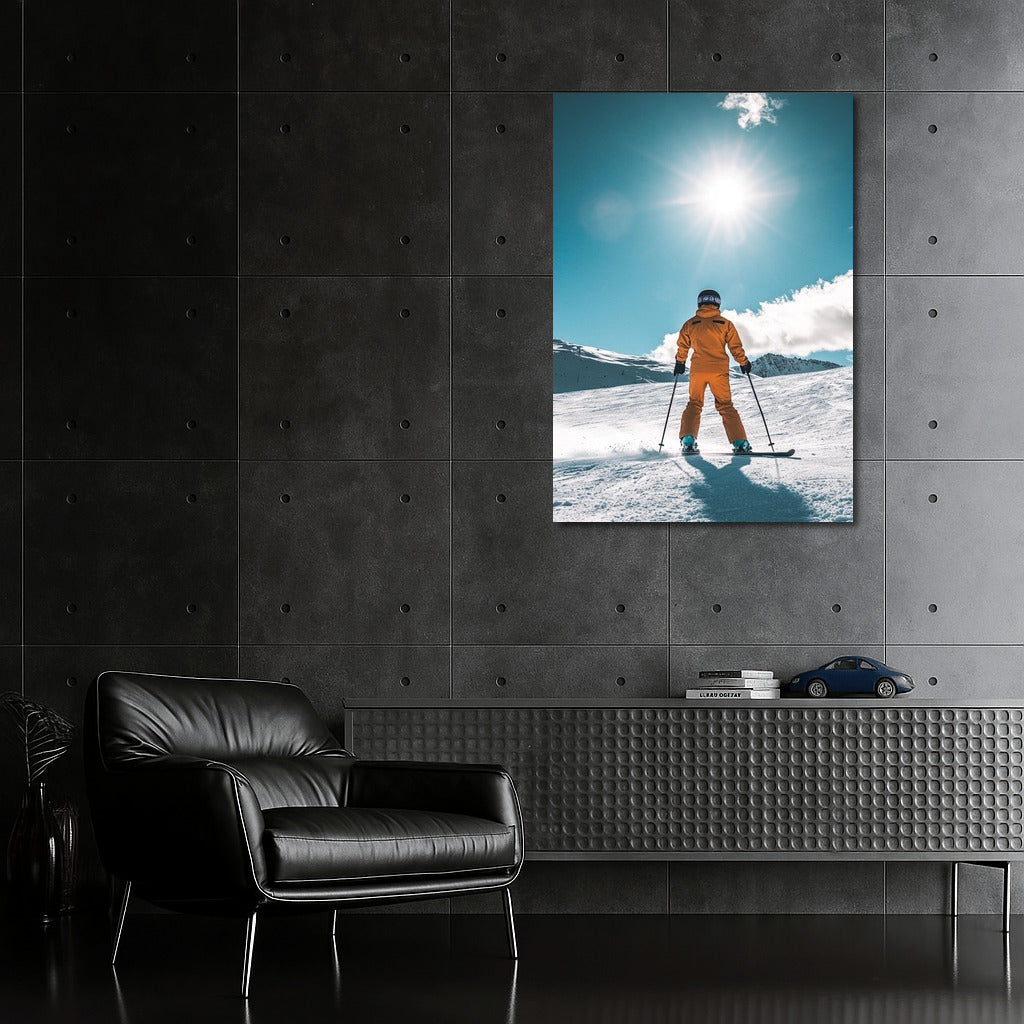 Sunny Flight of the Skier