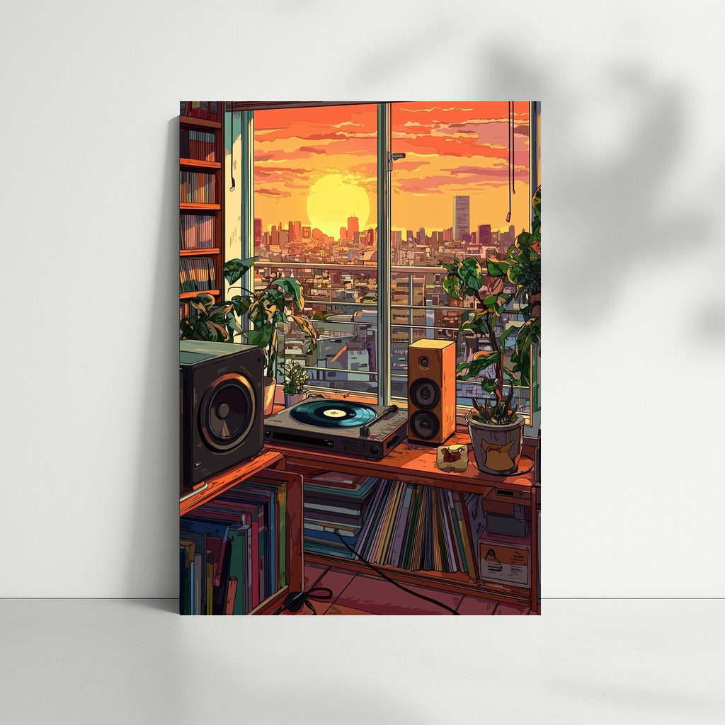 Harmony of Sunset and Vinyl