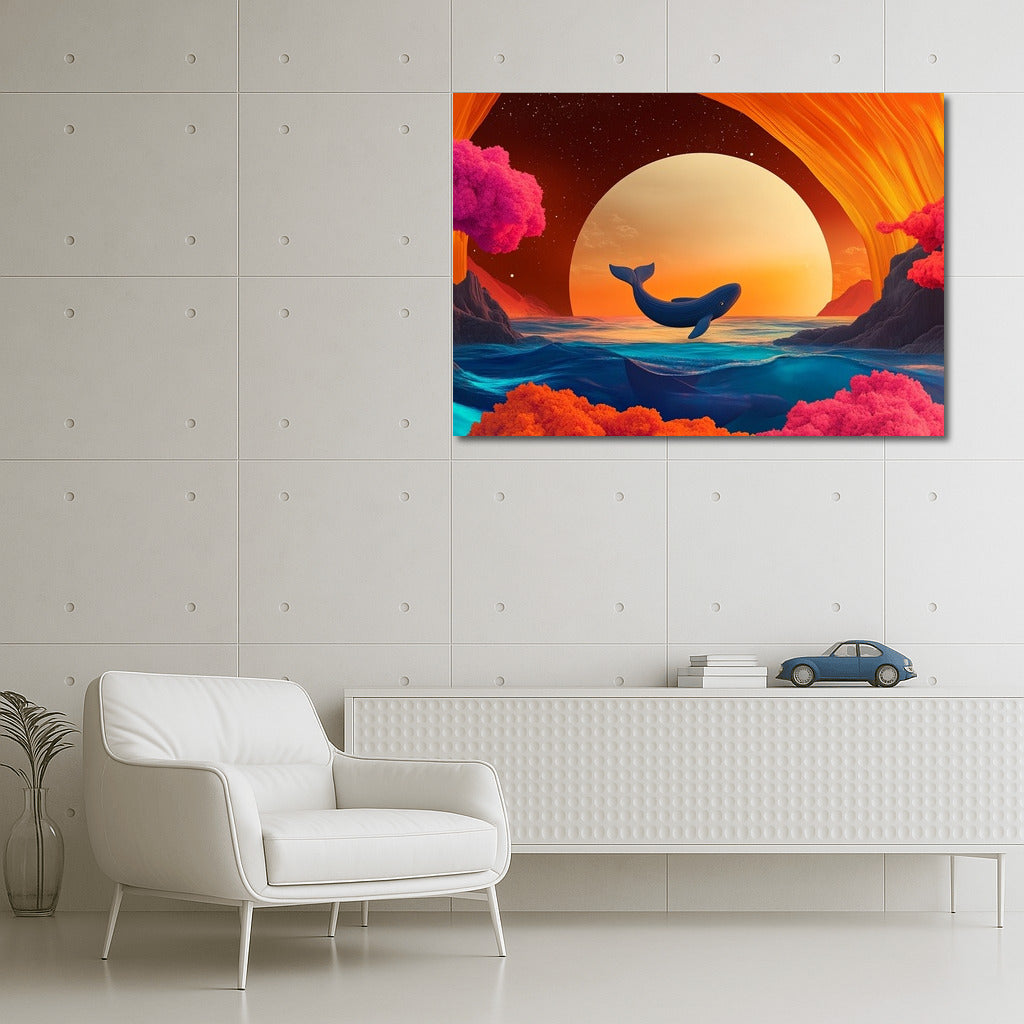 Flight of the Whale in the Sunset Tale