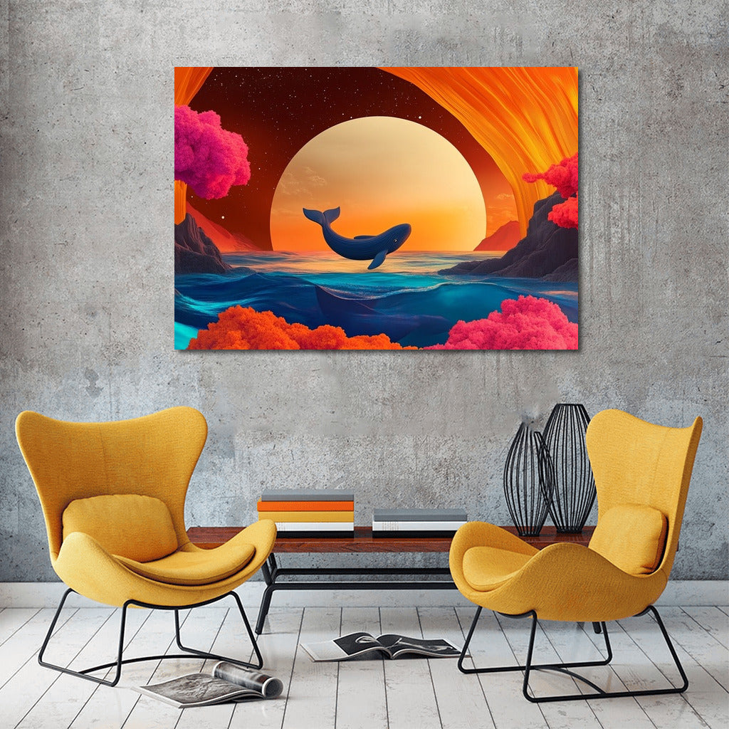 Flight of the Whale in the Sunset Tale