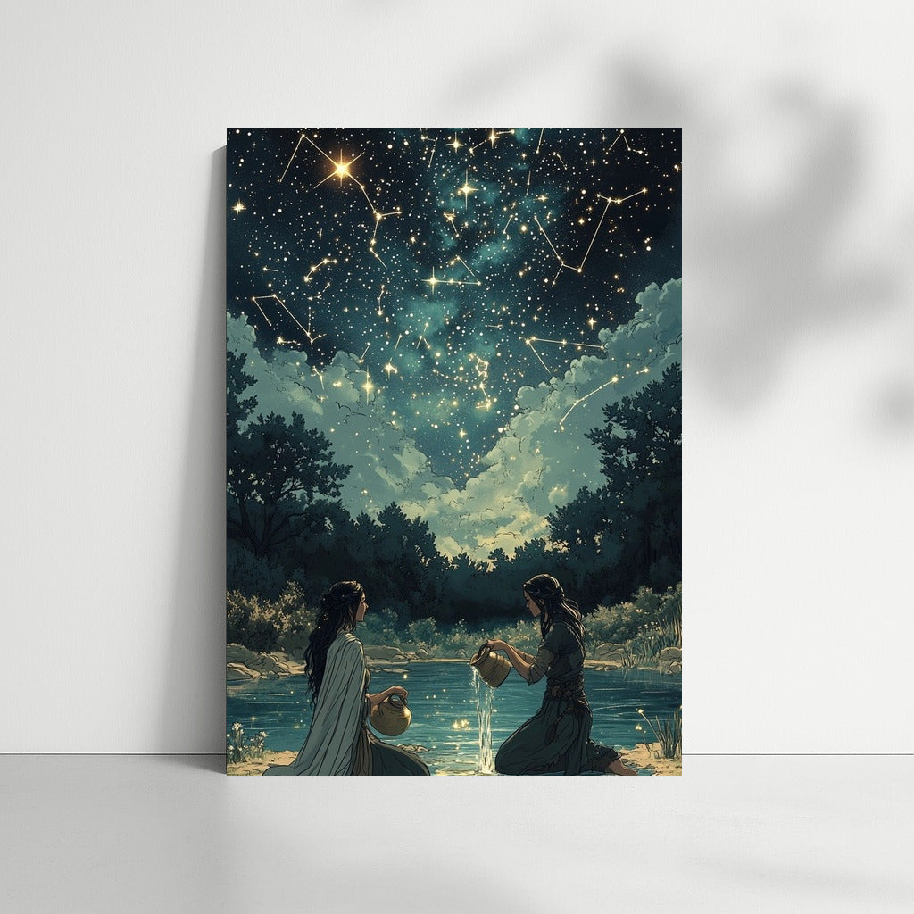 Star Reflection: Night Symphony by the Pond