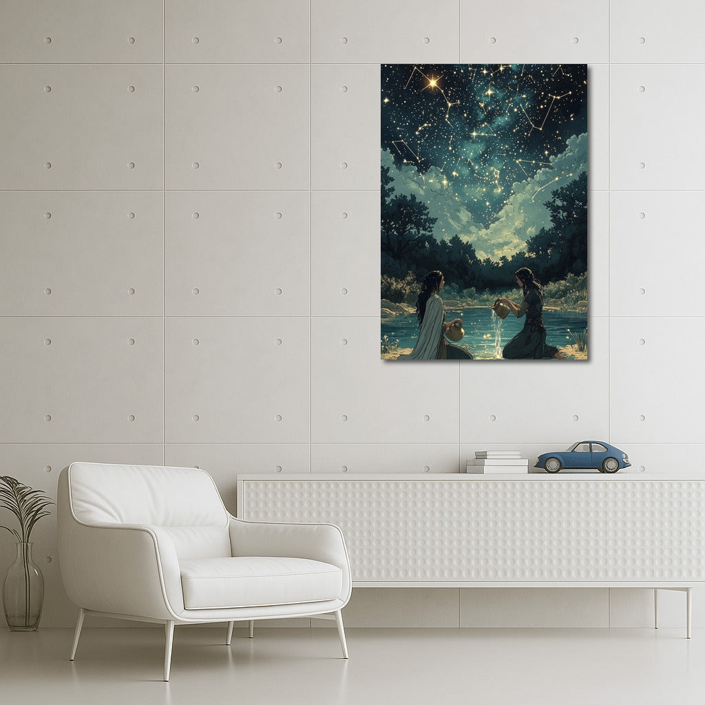 Star Reflection: Night Symphony by the Pond