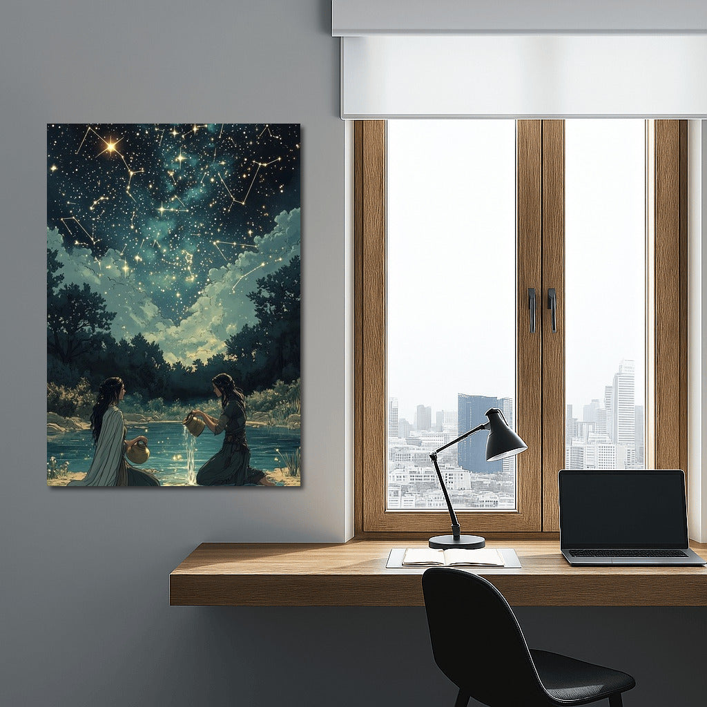 Star Reflection: Night Symphony by the Pond