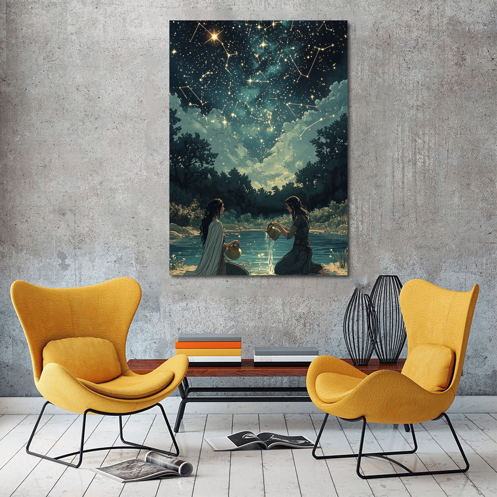 Star Reflection: Night Symphony by the Pond
