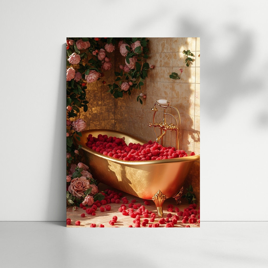 Raspberry Delight: Roses and Bath