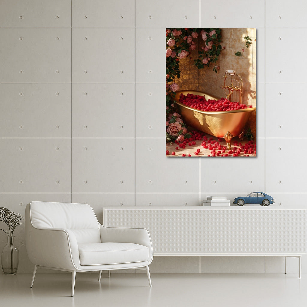 Raspberry Delight: Roses and Bath