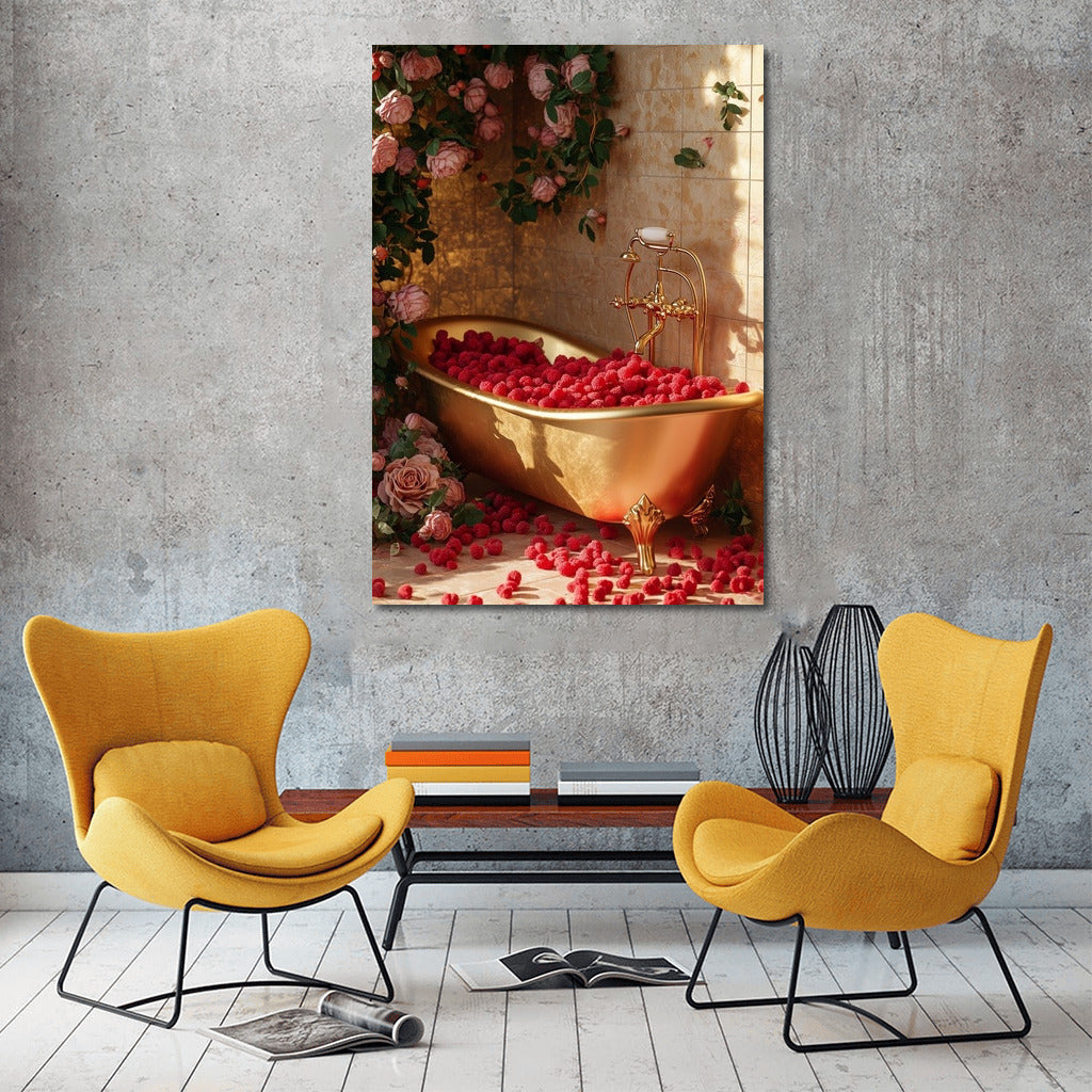 Raspberry Delight: Roses and Bath
