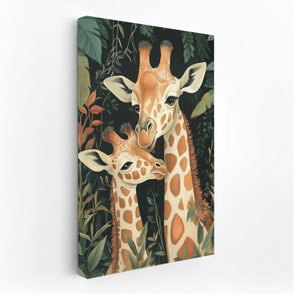 Dance of the Giraffes among the Emerald Vines