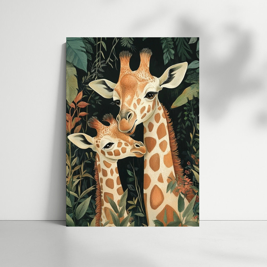 Dance of the Giraffes among the Emerald Vines