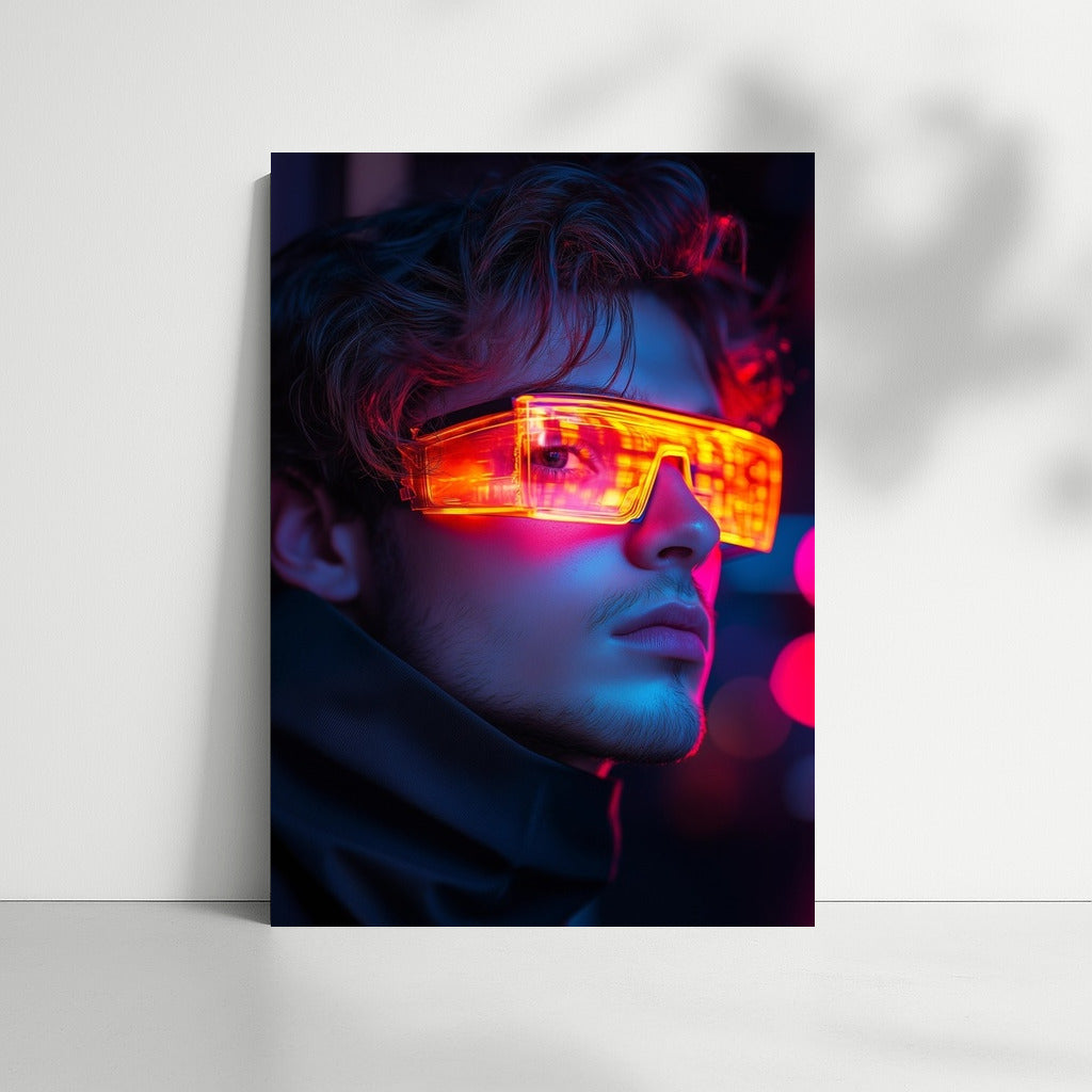 Light Portrait: The Enigma in the Neon Halo
