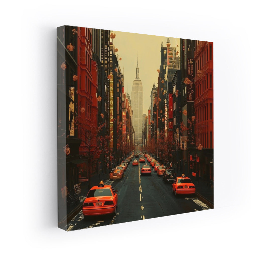 Autumn Whirlwind of New York Taxis