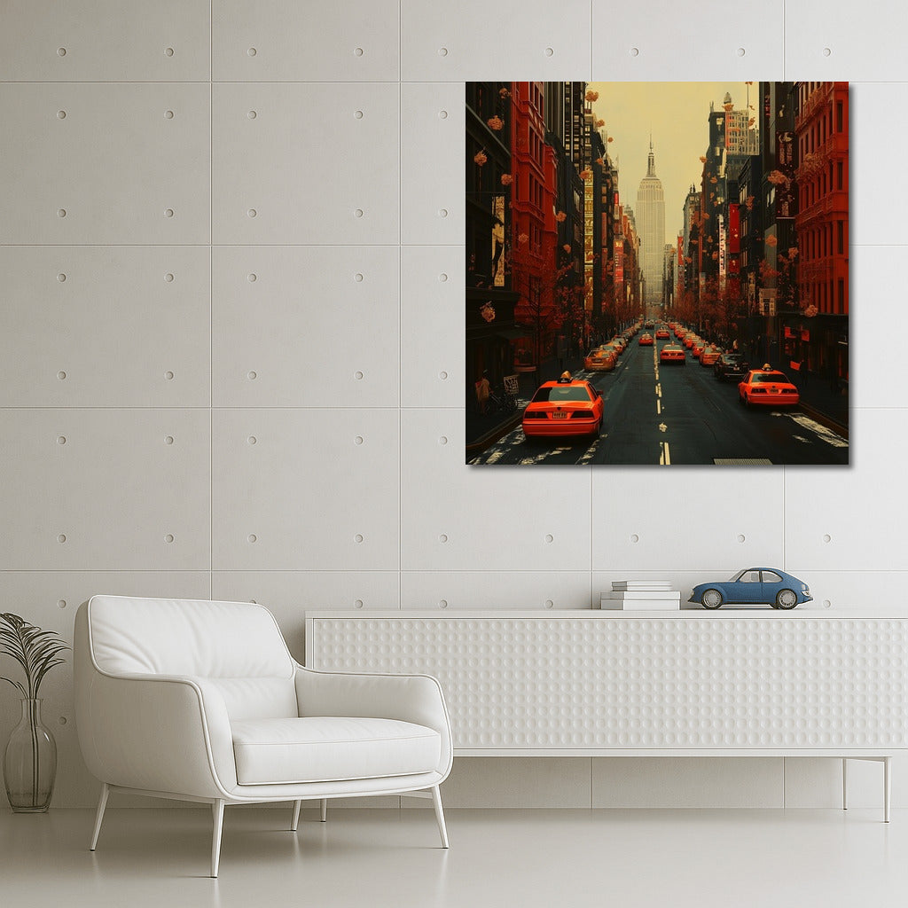 Autumn Whirlwind of New York Taxis