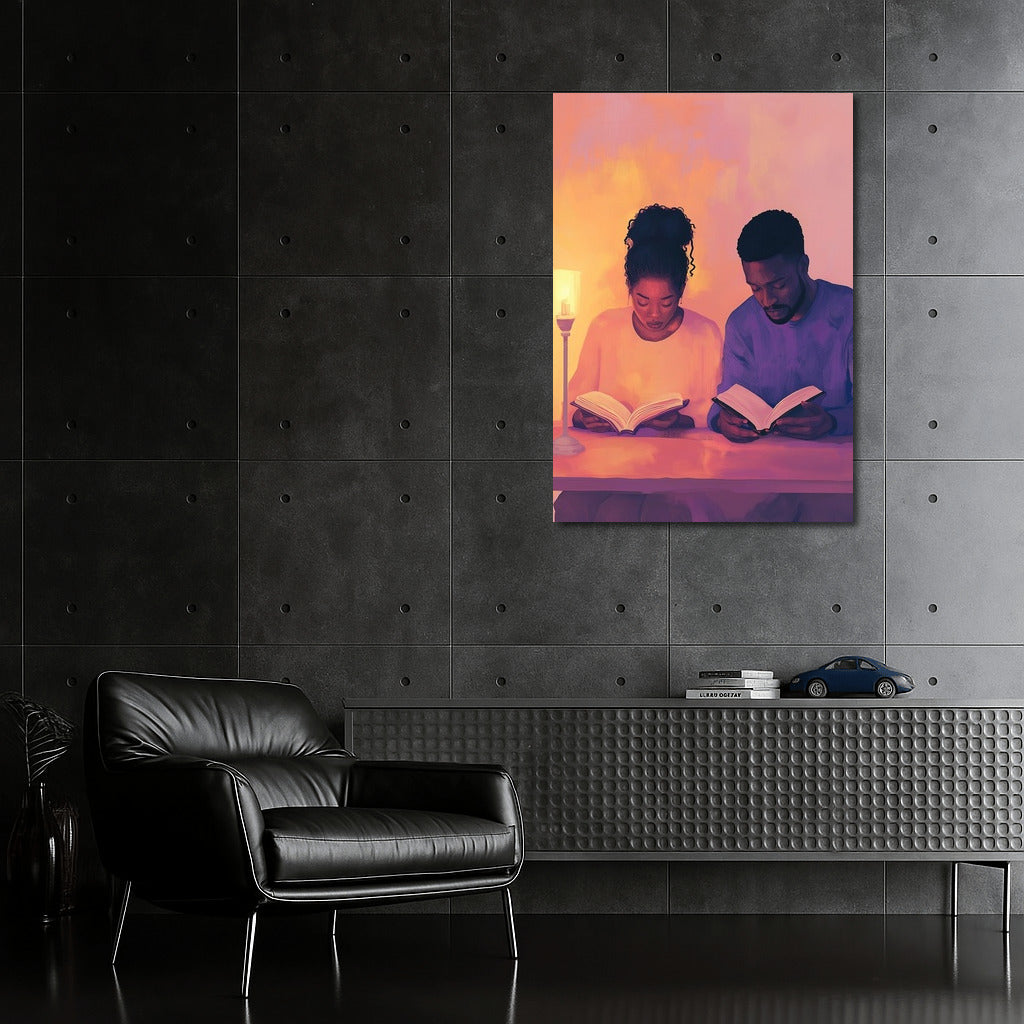 Lamp Reading: Two in the Warmth