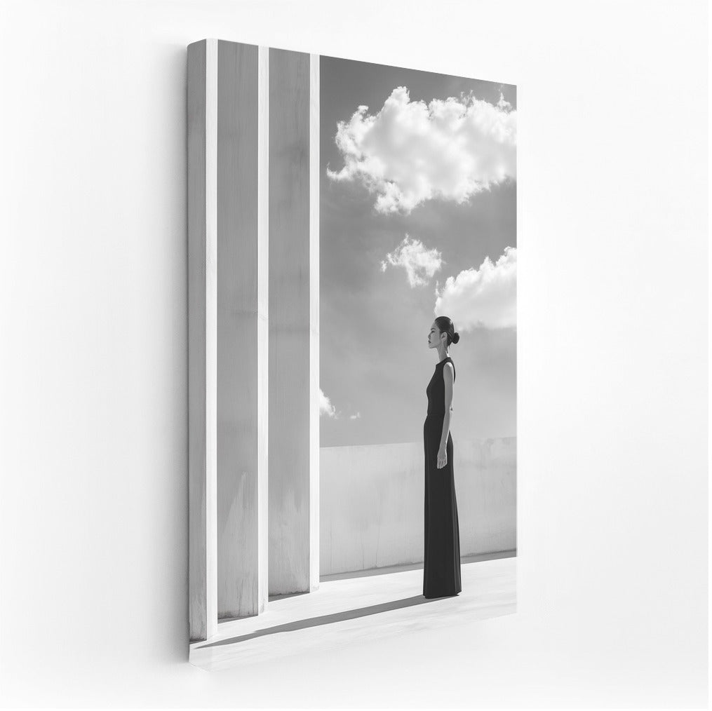 Silhouette in Black: Harmony of Lines and Sky