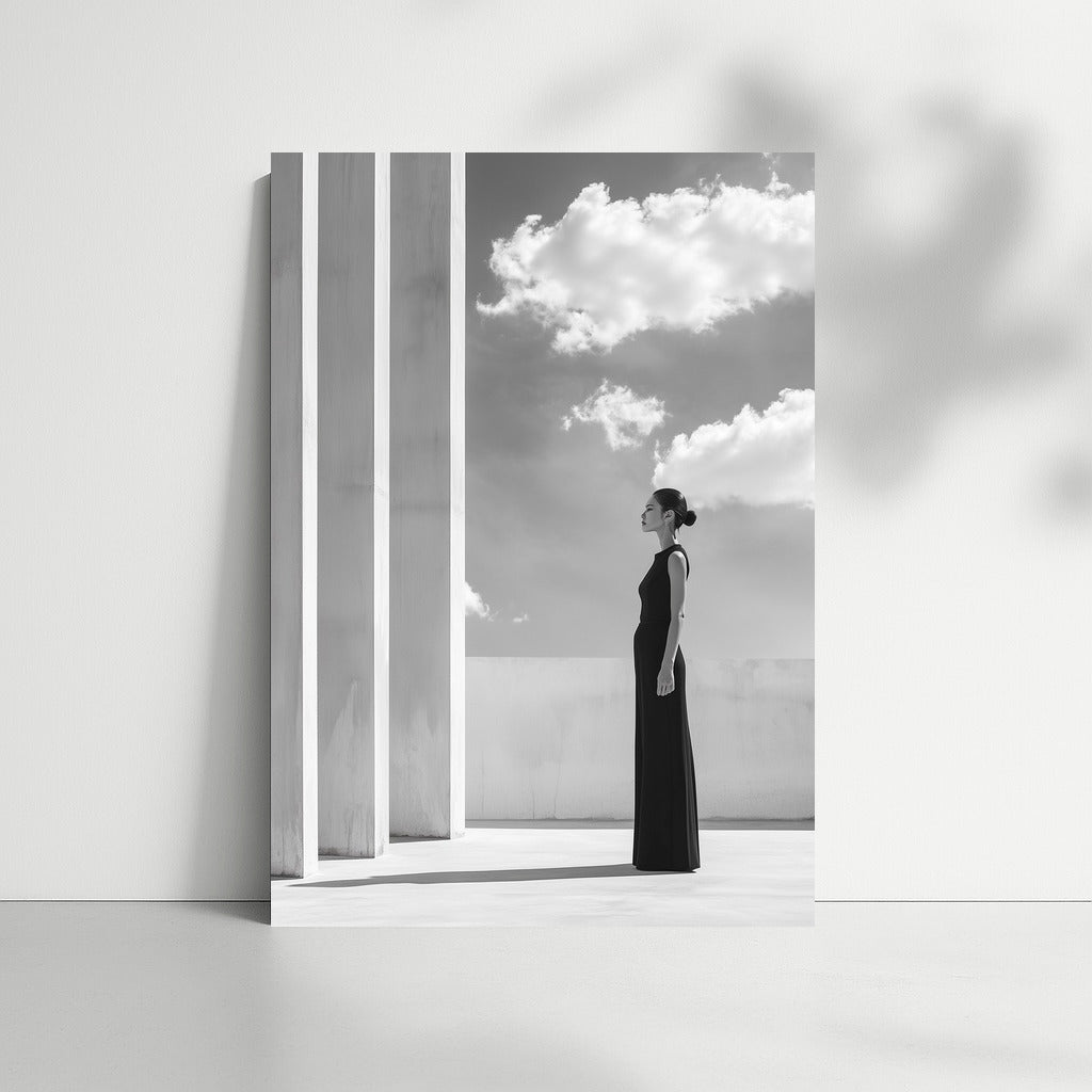 Silhouette in Black: Harmony of Lines and Sky