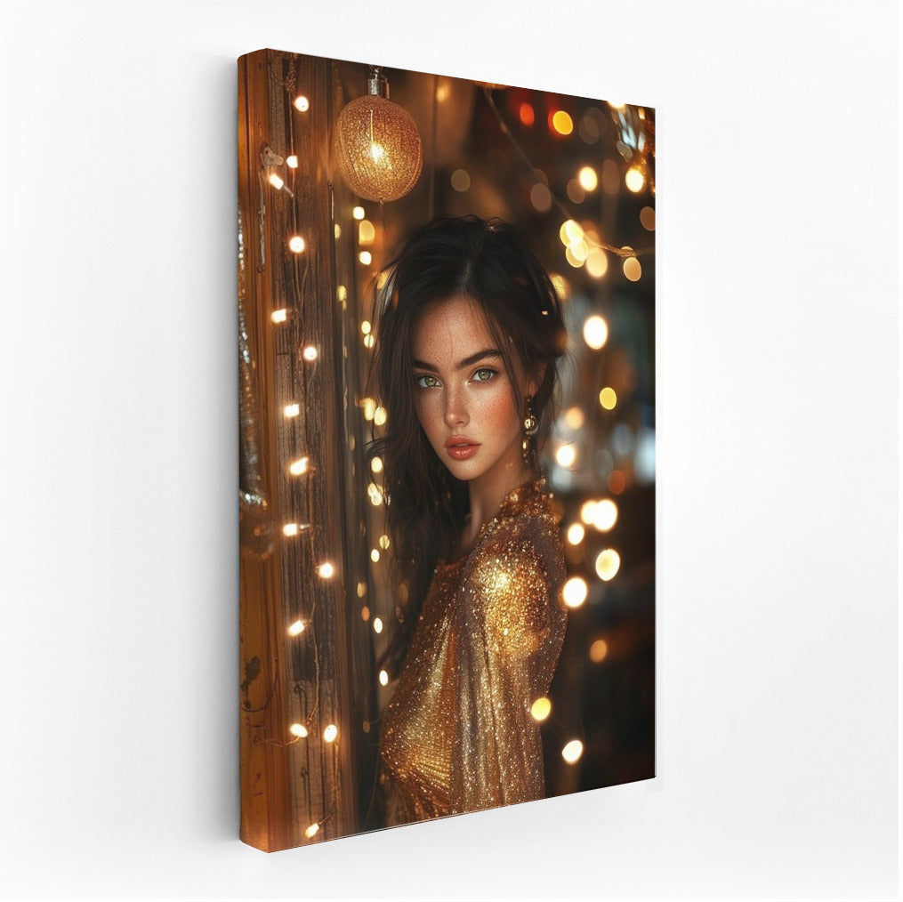Fireflies of Comfort: Girl in the Glow of Garlands