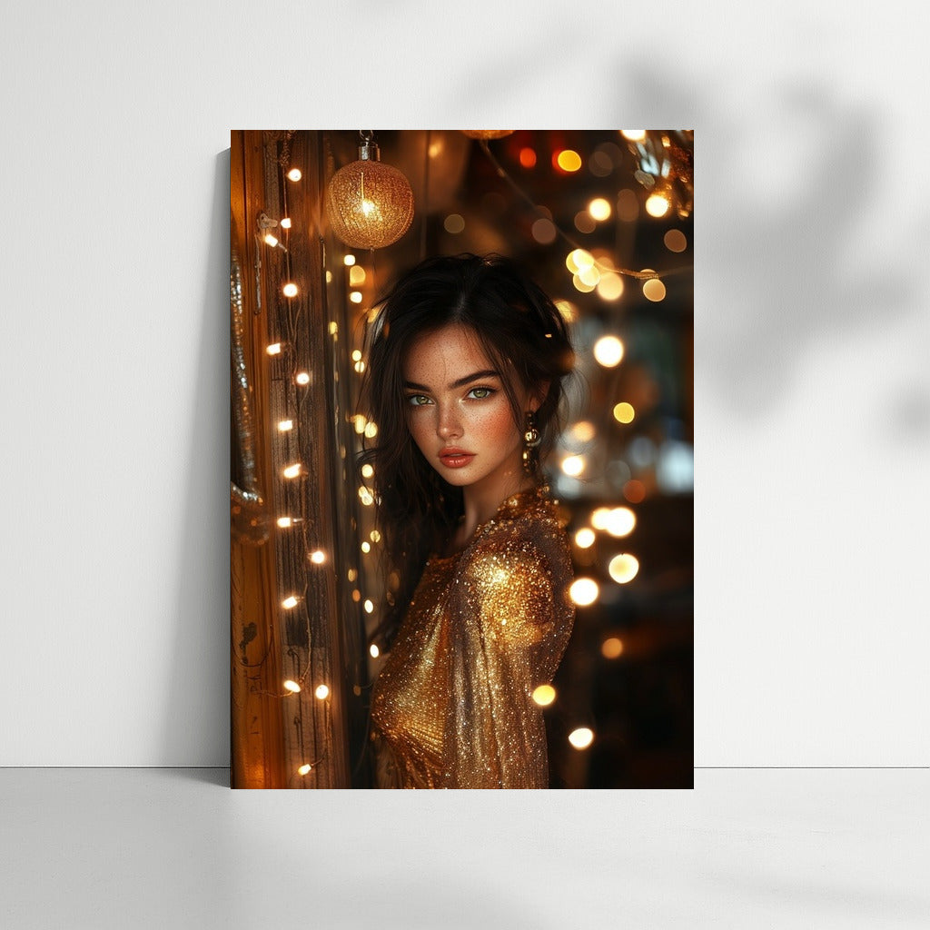 Fireflies of Comfort: Girl in the Glow of Garlands