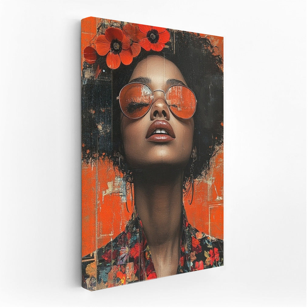 Flower Muse in Orange Sunset