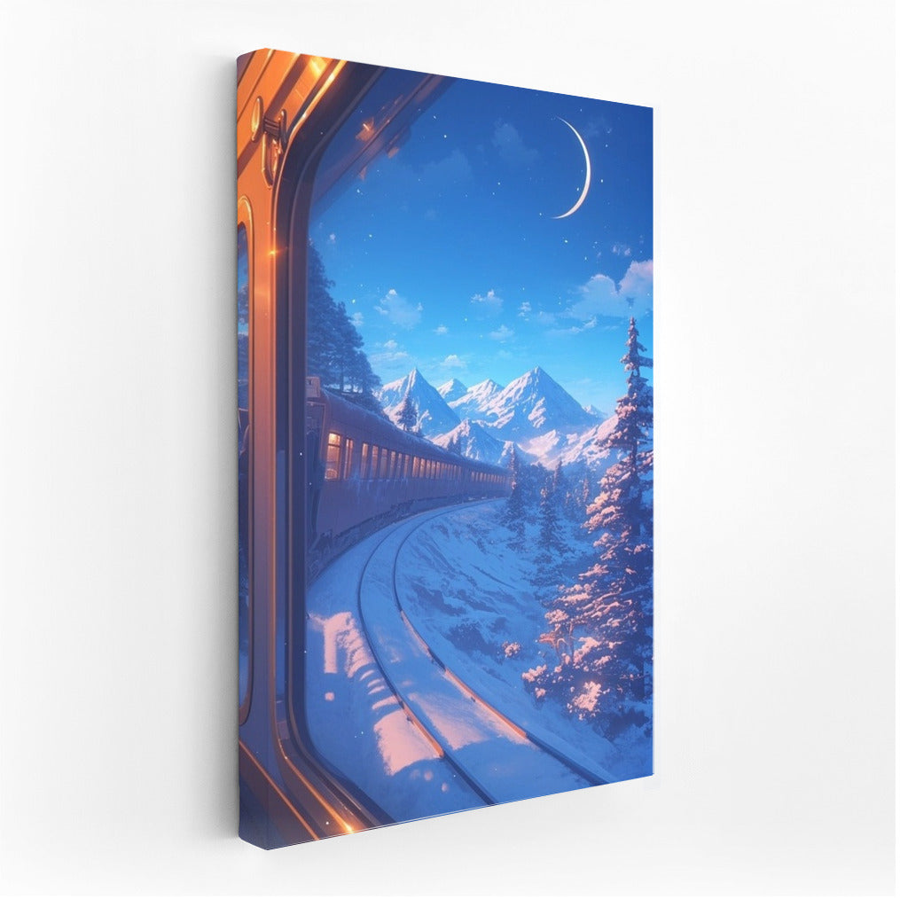 Moonlight Express: Journey Through the Snowy Peaks