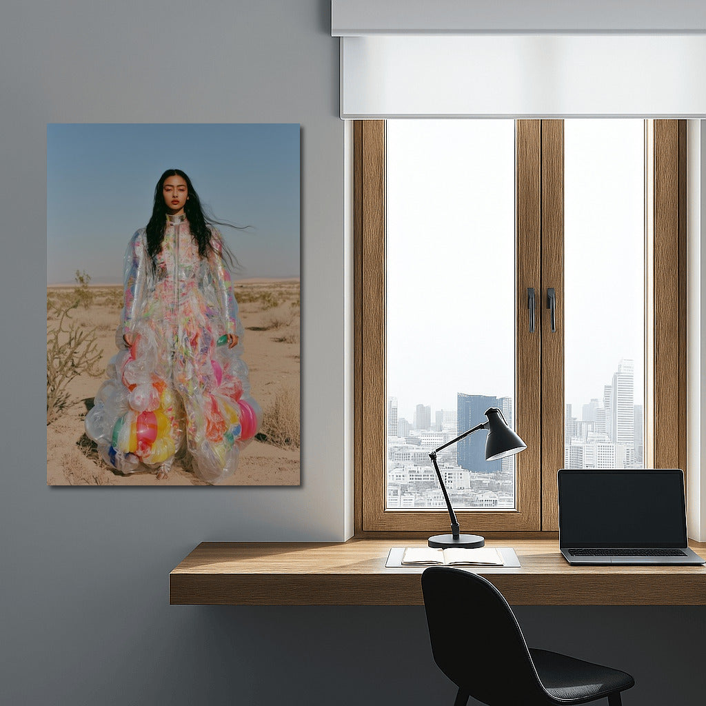 The Desert Muse in Bright Clothes