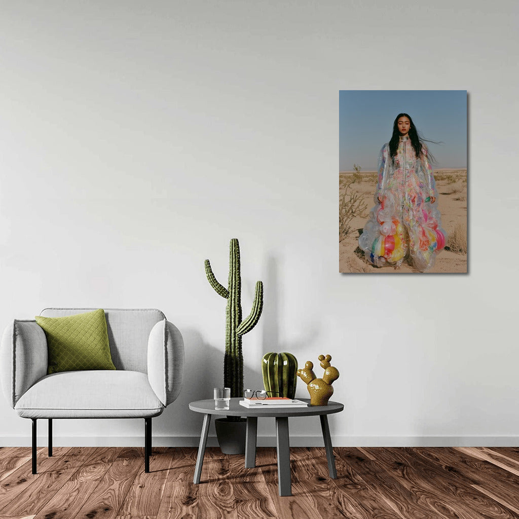 The Desert Muse in Bright Clothes