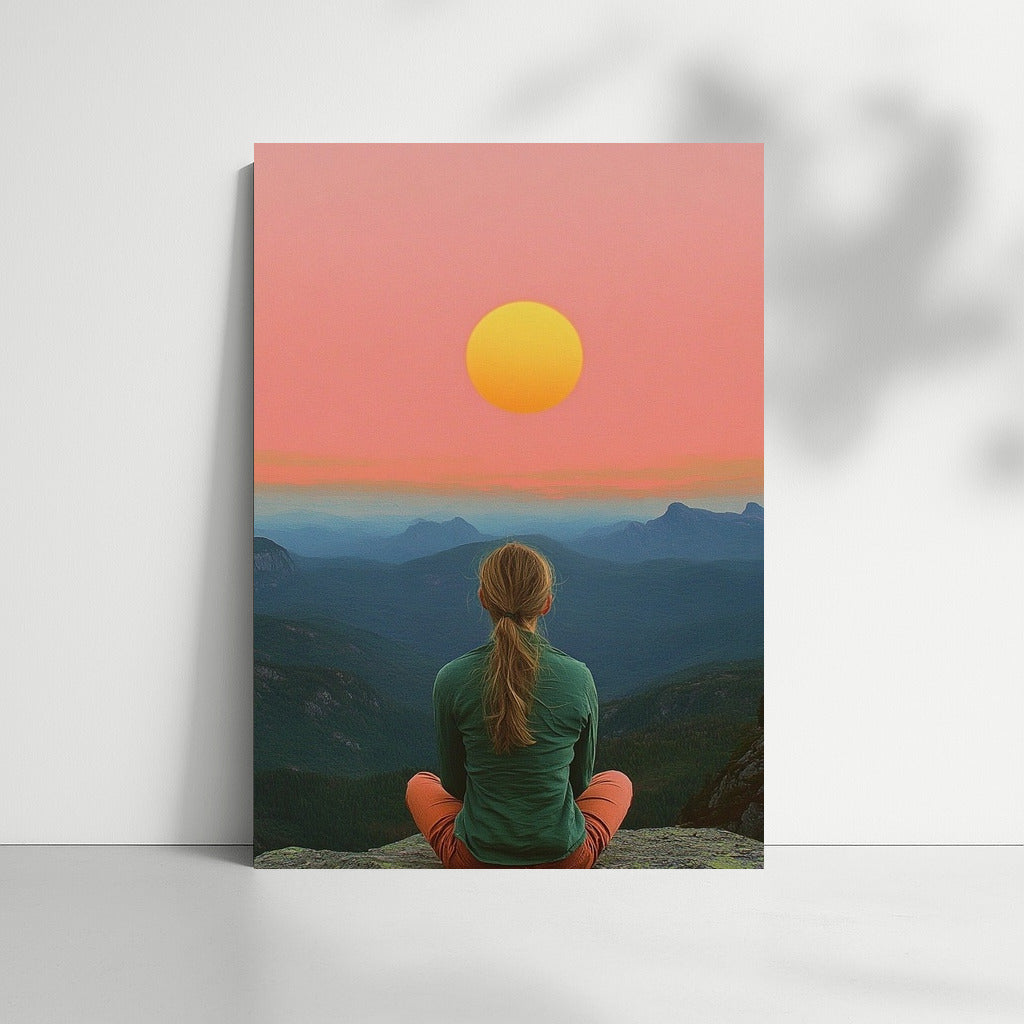 Sunset Dreams: Girl in the Mountains