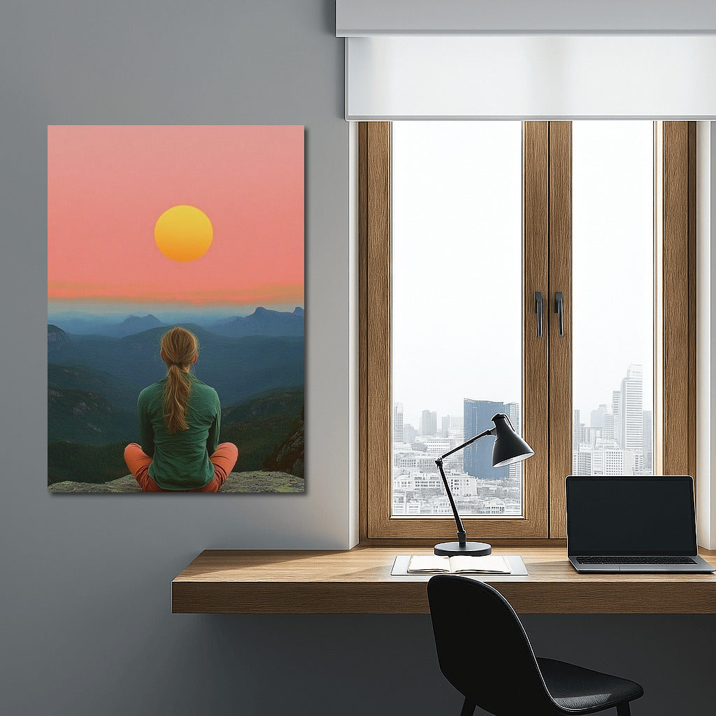 Sunset Dreams: Girl in the Mountains