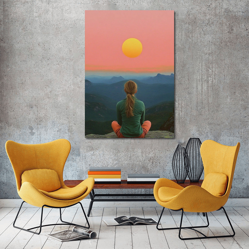 Sunset Dreams: Girl in the Mountains