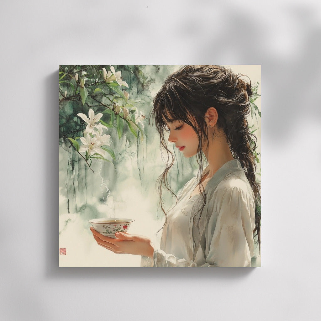 Tea Muse among Lilies