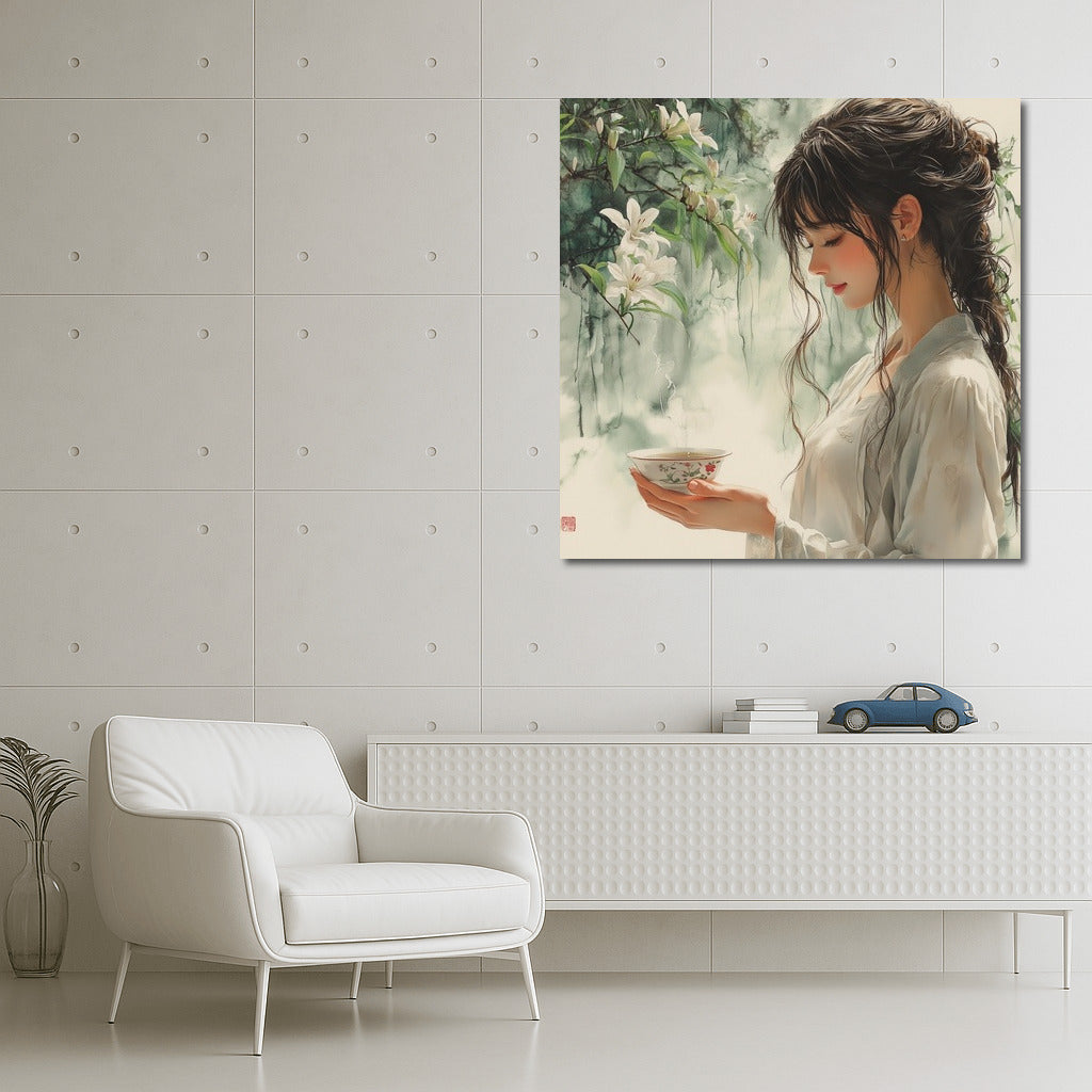 Tea Muse among Lilies