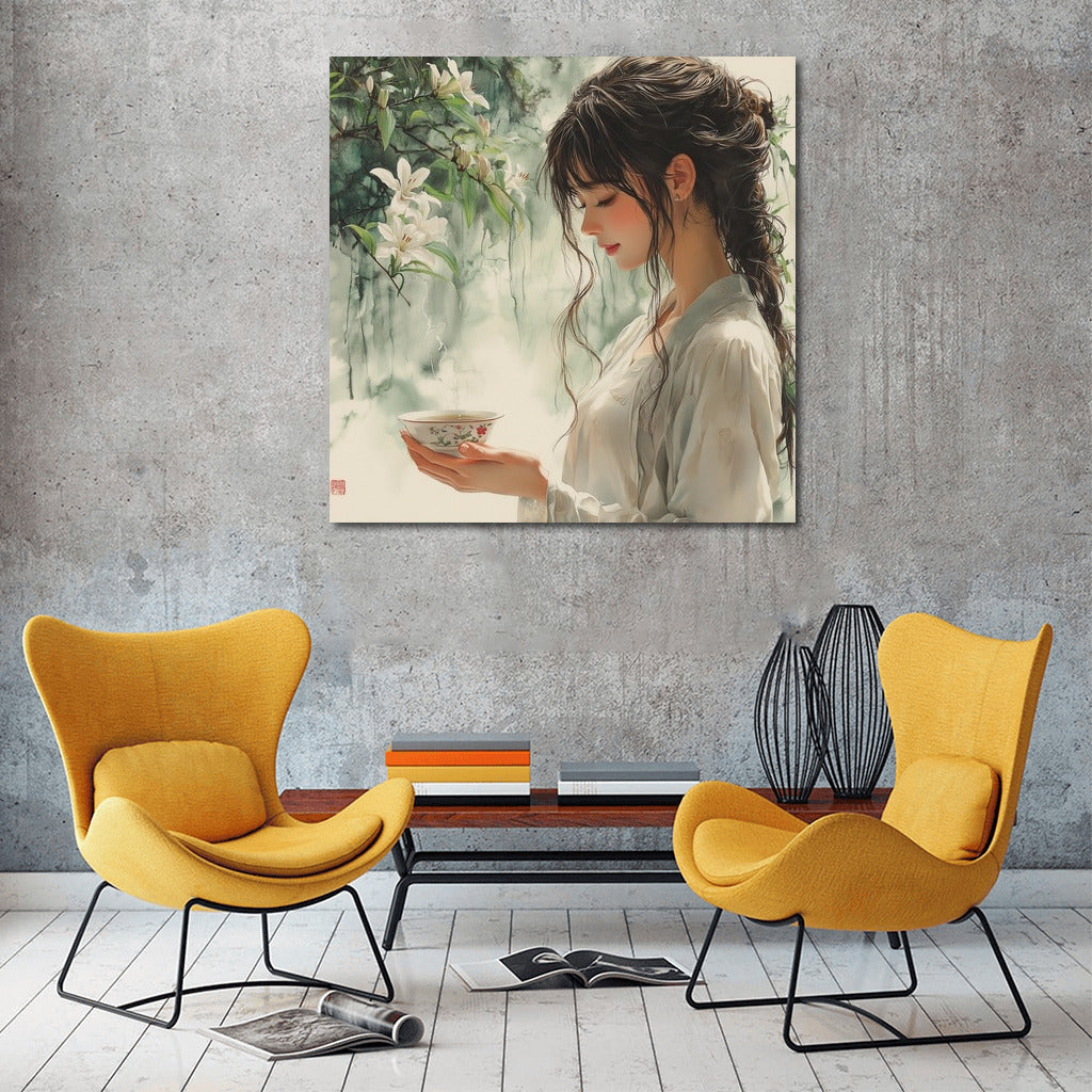 Tea Muse among Lilies