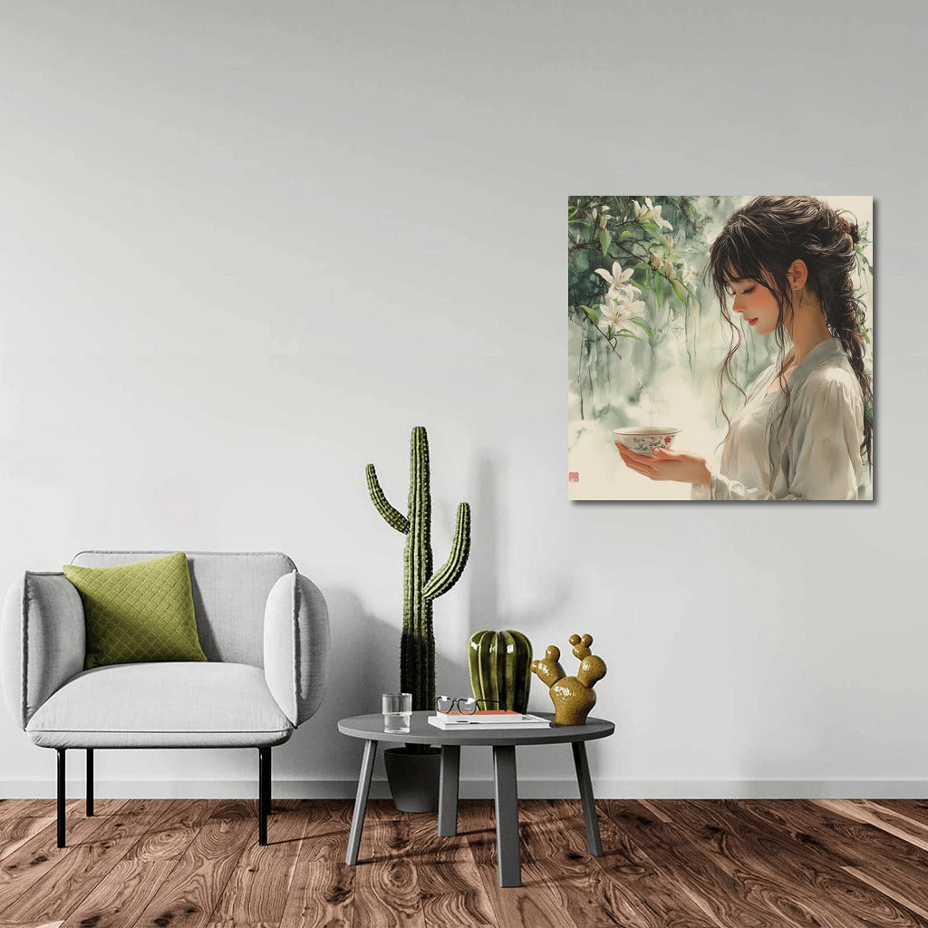 Tea Muse among Lilies